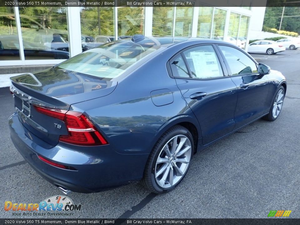 2020 Volvo S60 T5 Momentum Denim Blue Metallic / Blond Photo #2