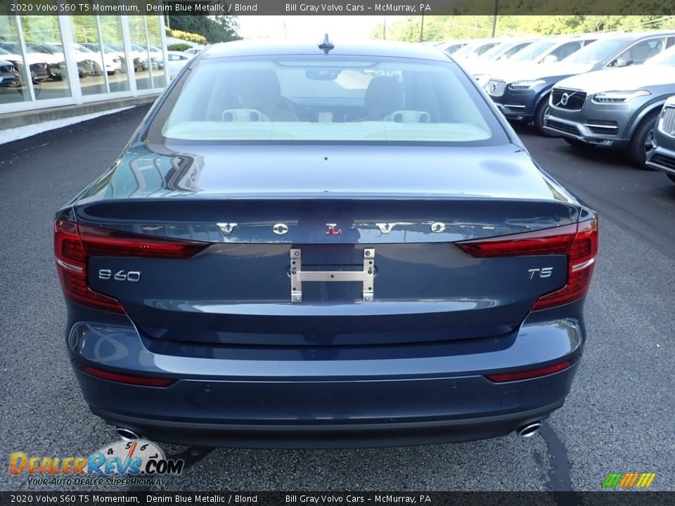 2020 Volvo S60 T5 Momentum Denim Blue Metallic / Blond Photo #3