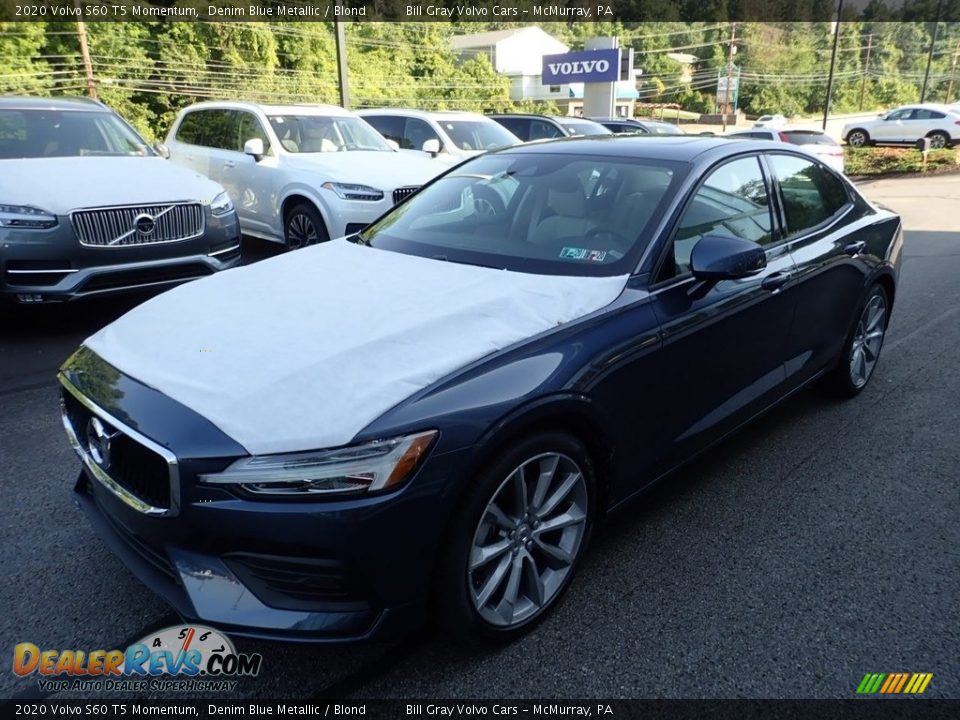 2020 Volvo S60 T5 Momentum Denim Blue Metallic / Blond Photo #6