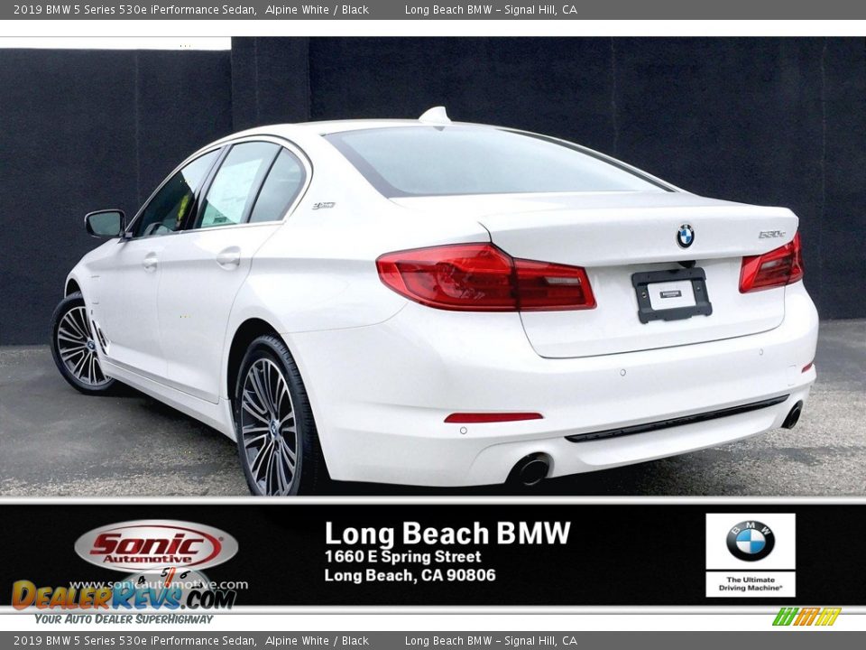 2019 BMW 5 Series 530e iPerformance Sedan Alpine White / Black Photo #2