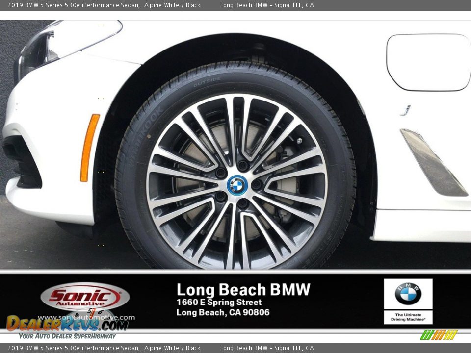 2019 BMW 5 Series 530e iPerformance Sedan Alpine White / Black Photo #9