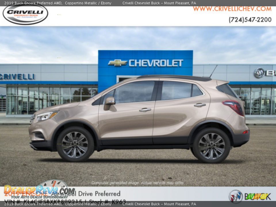 2019 Buick Encore Preferred AWD Coppertino Metallic / Ebony Photo #2