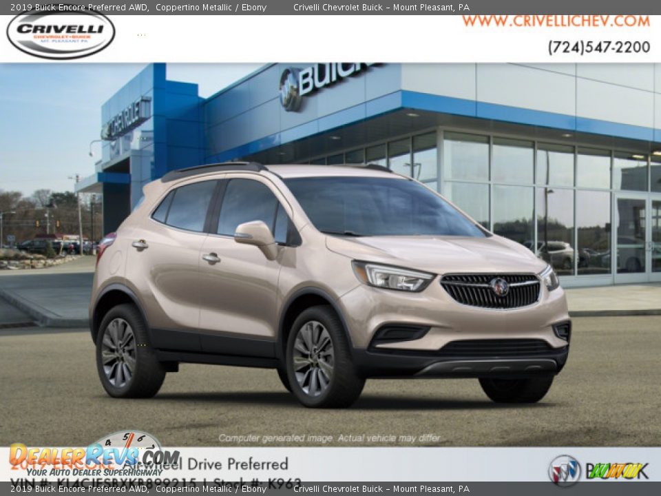 2019 Buick Encore Preferred AWD Coppertino Metallic / Ebony Photo #4
