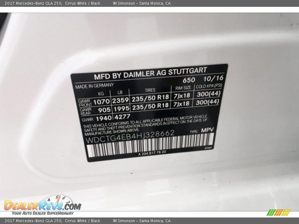 2017 Mercedes-Benz GLA 250 Cirrus White / Black Photo #24