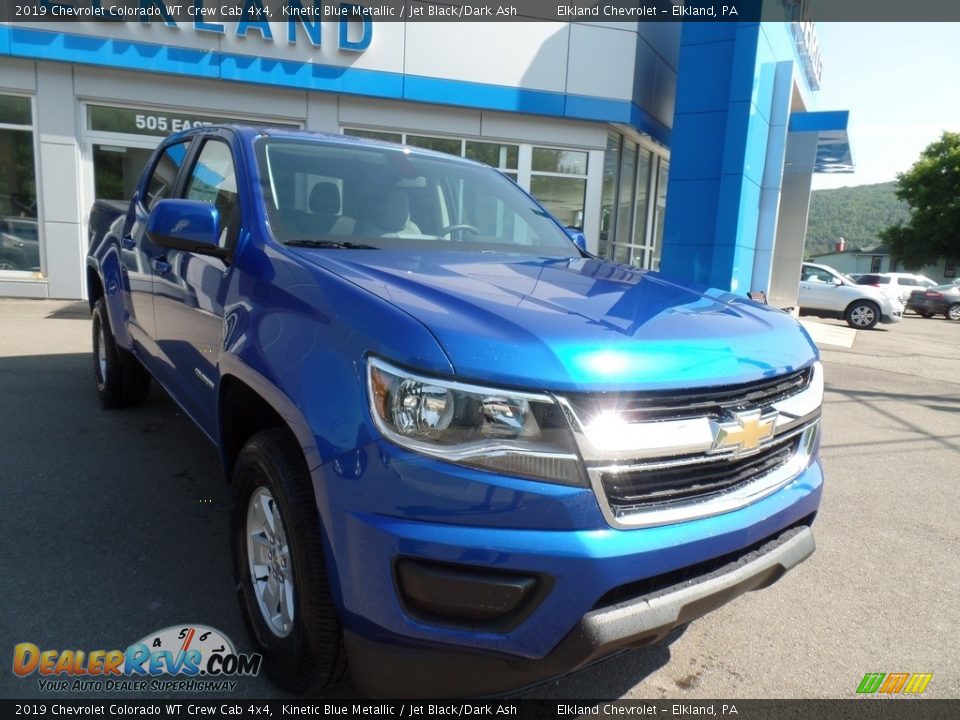 2019 Chevrolet Colorado WT Crew Cab 4x4 Kinetic Blue Metallic / Jet Black/Dark Ash Photo #4