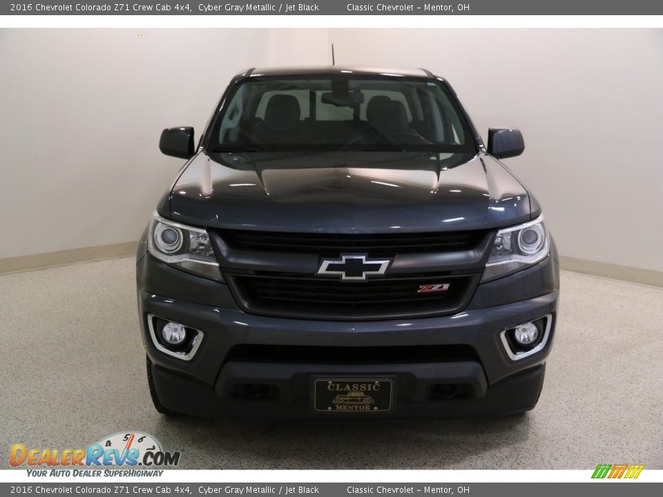 2016 Chevrolet Colorado Z71 Crew Cab 4x4 Cyber Gray Metallic / Jet Black Photo #2