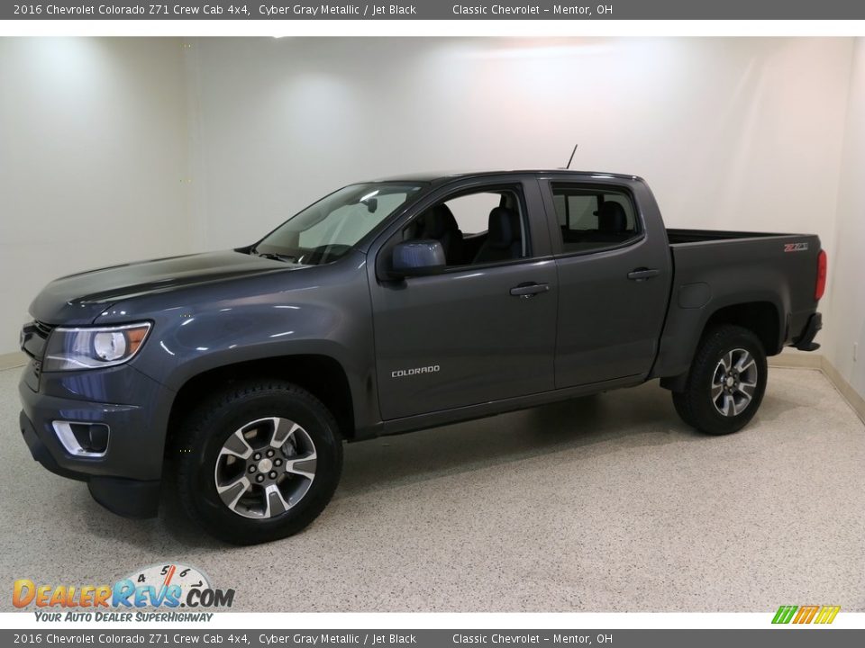 2016 Chevrolet Colorado Z71 Crew Cab 4x4 Cyber Gray Metallic / Jet Black Photo #3