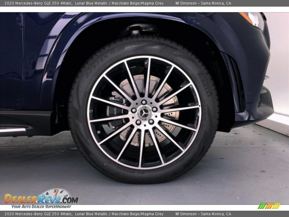 2020 Mercedes-Benz GLE 350 4Matic Lunar Blue Metallic / Macchiato Beige/Magma Grey Photo #9