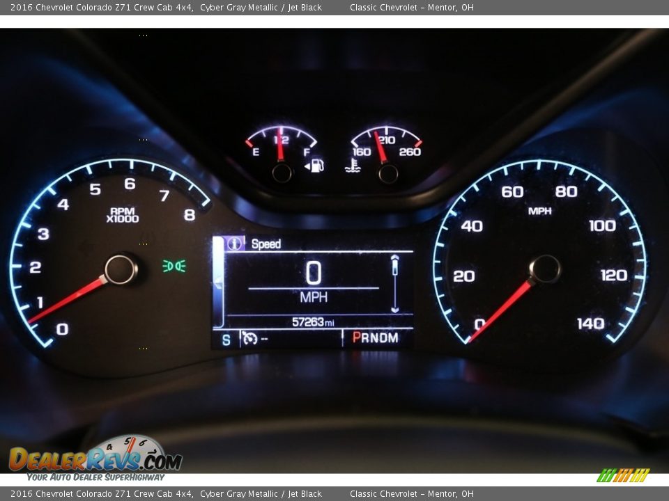 2016 Chevrolet Colorado Z71 Crew Cab 4x4 Cyber Gray Metallic / Jet Black Photo #9