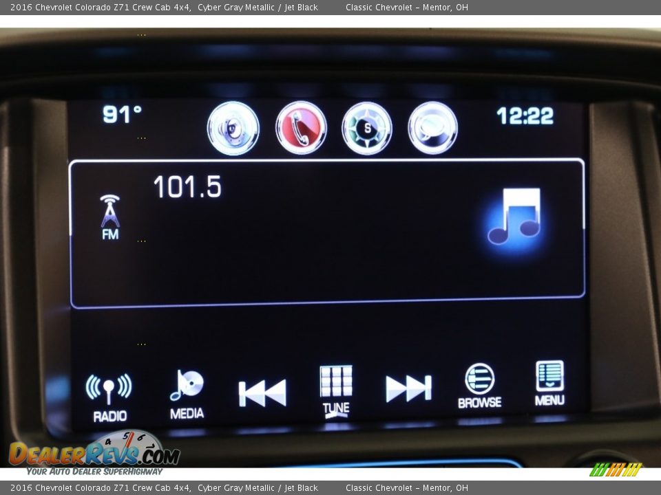 2016 Chevrolet Colorado Z71 Crew Cab 4x4 Cyber Gray Metallic / Jet Black Photo #11