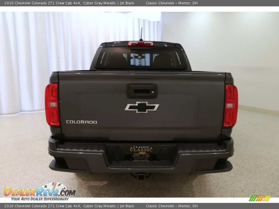 2016 Chevrolet Colorado Z71 Crew Cab 4x4 Cyber Gray Metallic / Jet Black Photo #18