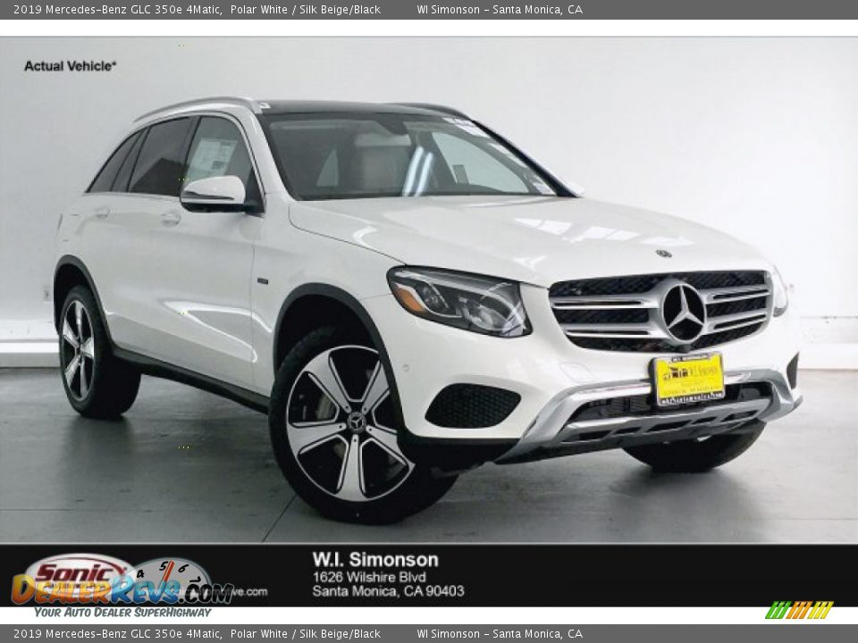 2019 Mercedes-Benz GLC 350e 4Matic Polar White / Silk Beige/Black Photo #1