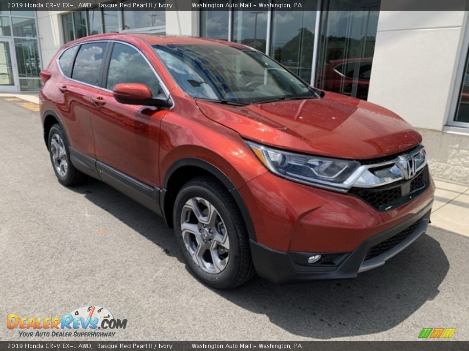 2019 Honda CR-V EX-L AWD Basque Red Pearl II / Ivory Photo #2