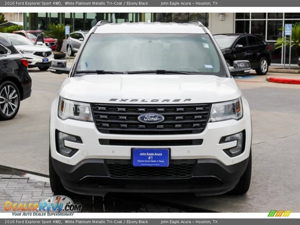 2016 Ford Explorer Sport 4WD White Platinum Metallic Tri-Coat / Ebony Black Photo #2