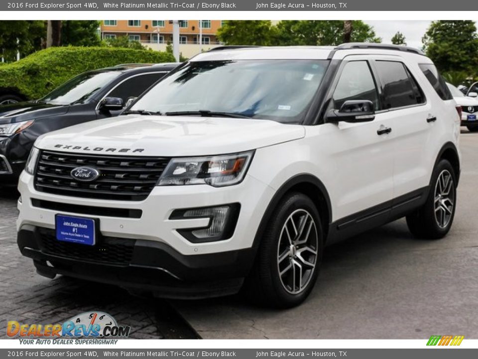 2016 Ford Explorer Sport 4WD White Platinum Metallic Tri-Coat / Ebony Black Photo #3