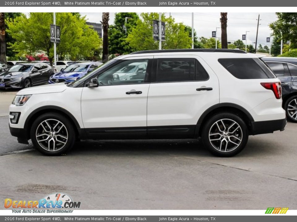 2016 Ford Explorer Sport 4WD White Platinum Metallic Tri-Coat / Ebony Black Photo #4
