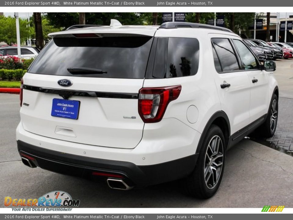 2016 Ford Explorer Sport 4WD White Platinum Metallic Tri-Coat / Ebony Black Photo #7