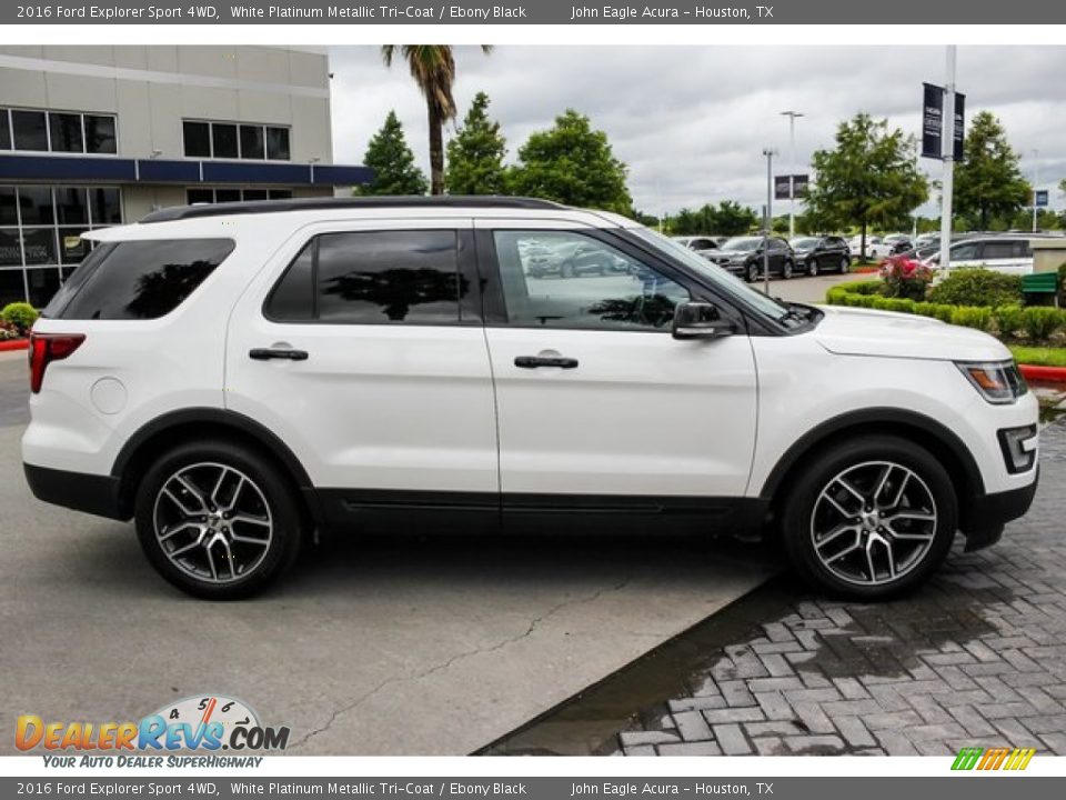2016 Ford Explorer Sport 4WD White Platinum Metallic Tri-Coat / Ebony Black Photo #8