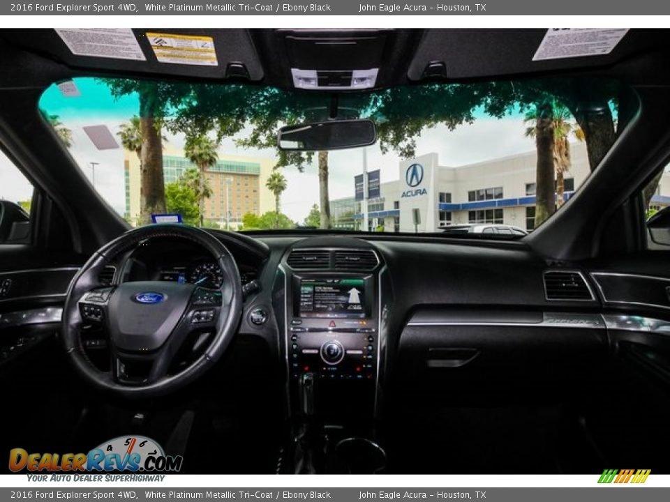 2016 Ford Explorer Sport 4WD White Platinum Metallic Tri-Coat / Ebony Black Photo #9
