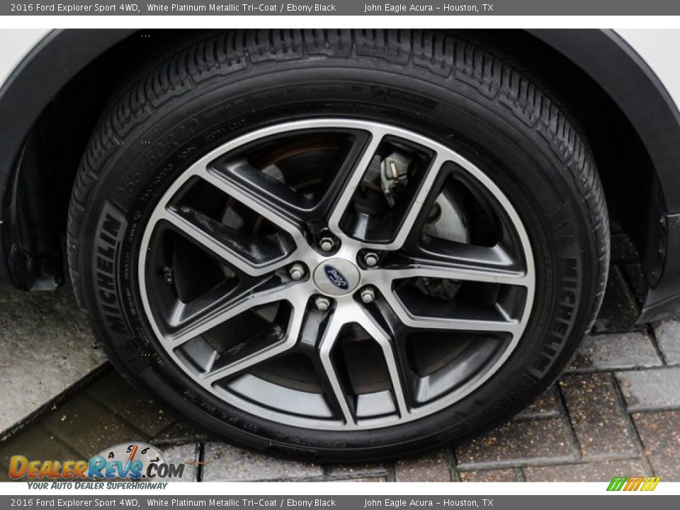 2016 Ford Explorer Sport 4WD White Platinum Metallic Tri-Coat / Ebony Black Photo #10