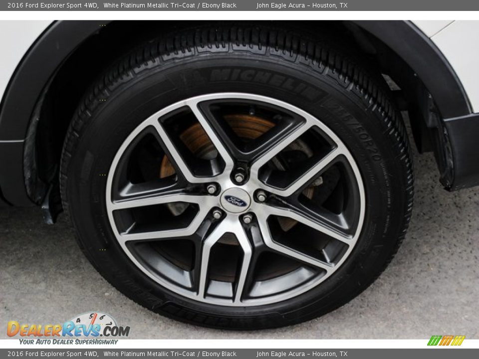 2016 Ford Explorer Sport 4WD White Platinum Metallic Tri-Coat / Ebony Black Photo #13