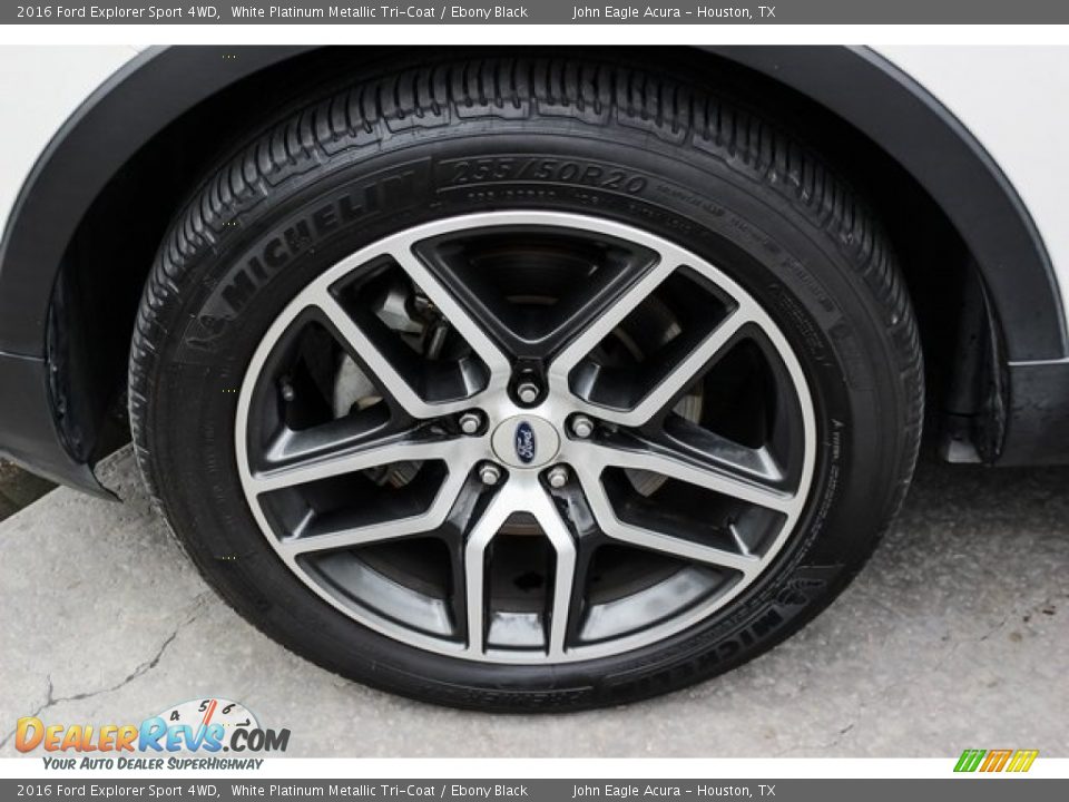 2016 Ford Explorer Sport 4WD White Platinum Metallic Tri-Coat / Ebony Black Photo #14