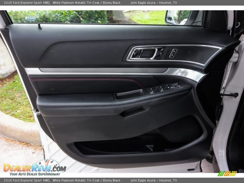 2016 Ford Explorer Sport 4WD White Platinum Metallic Tri-Coat / Ebony Black Photo #17
