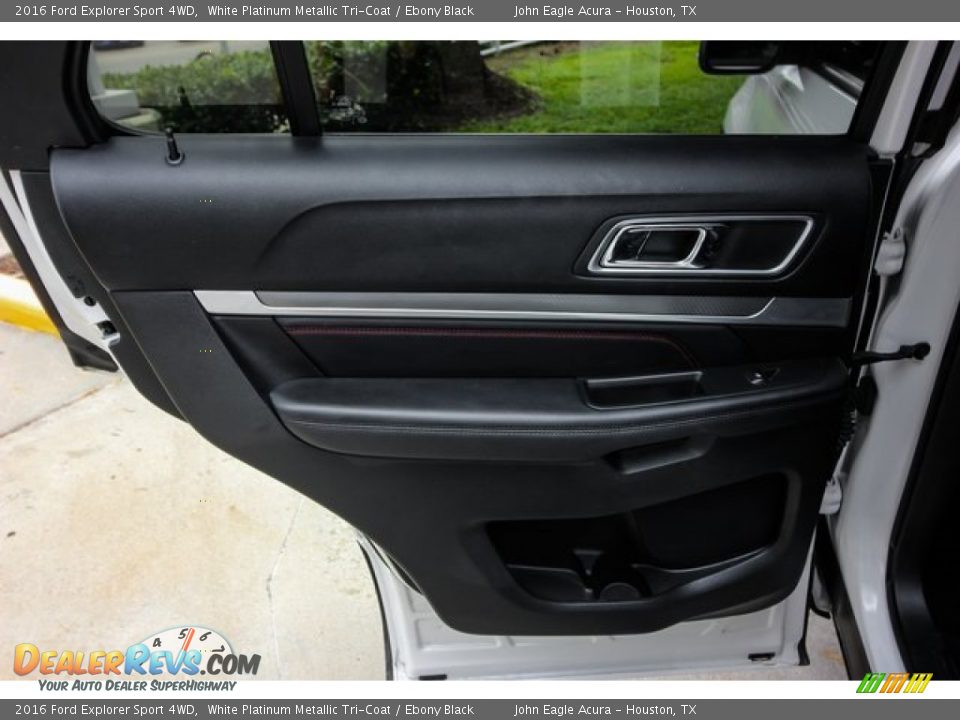 2016 Ford Explorer Sport 4WD White Platinum Metallic Tri-Coat / Ebony Black Photo #19
