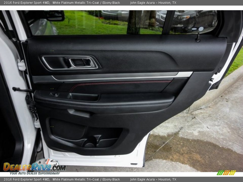 2016 Ford Explorer Sport 4WD White Platinum Metallic Tri-Coat / Ebony Black Photo #23