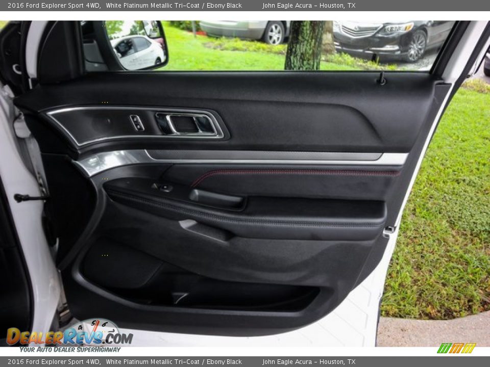 2016 Ford Explorer Sport 4WD White Platinum Metallic Tri-Coat / Ebony Black Photo #25