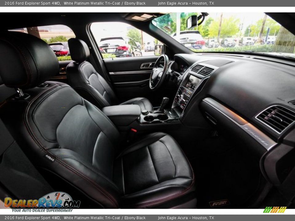 2016 Ford Explorer Sport 4WD White Platinum Metallic Tri-Coat / Ebony Black Photo #26