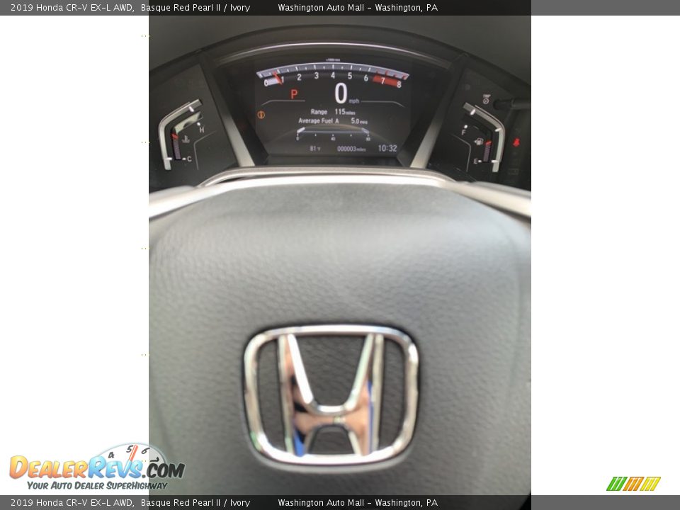 2019 Honda CR-V EX-L AWD Basque Red Pearl II / Ivory Photo #32