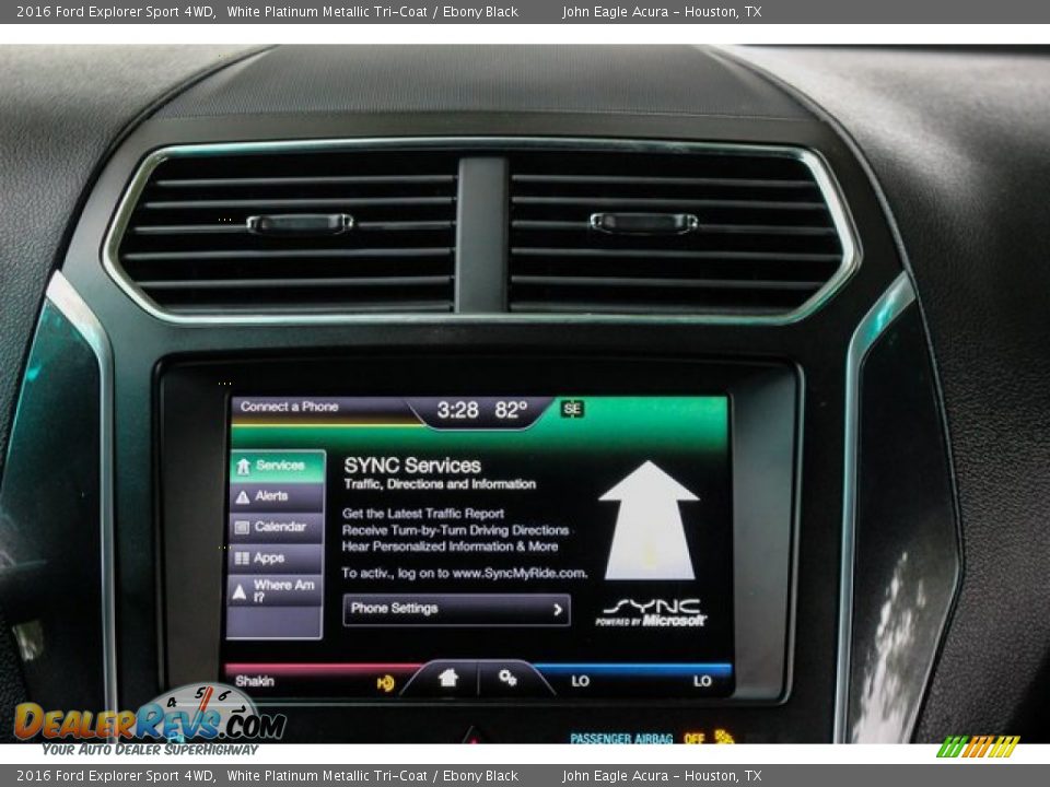 2016 Ford Explorer Sport 4WD White Platinum Metallic Tri-Coat / Ebony Black Photo #28