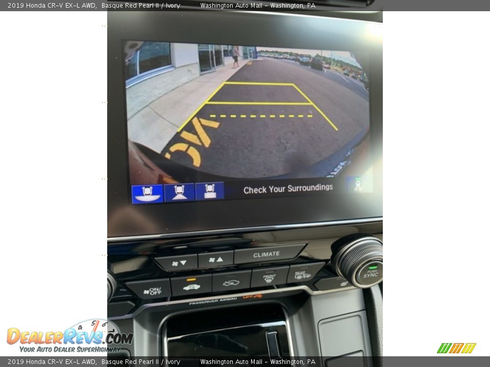 2019 Honda CR-V EX-L AWD Basque Red Pearl II / Ivory Photo #34