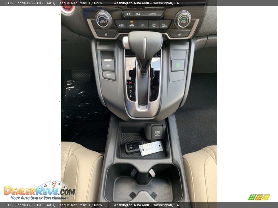 2019 Honda CR-V EX-L AWD Basque Red Pearl II / Ivory Photo #35