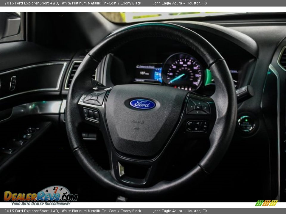 2016 Ford Explorer Sport 4WD White Platinum Metallic Tri-Coat / Ebony Black Photo #30