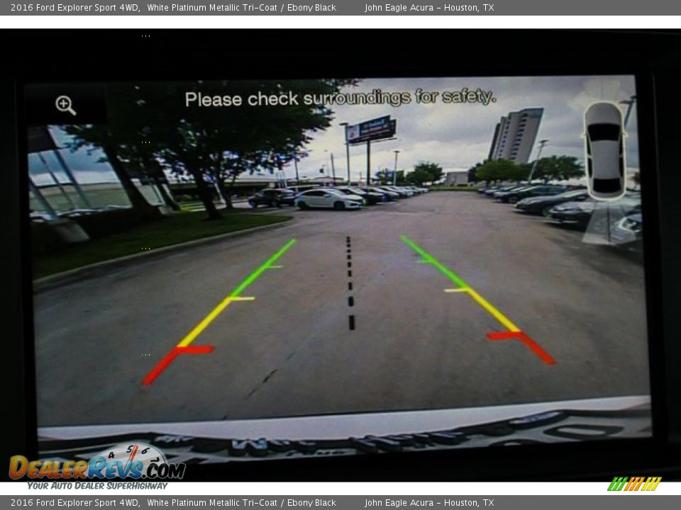 2016 Ford Explorer Sport 4WD White Platinum Metallic Tri-Coat / Ebony Black Photo #31