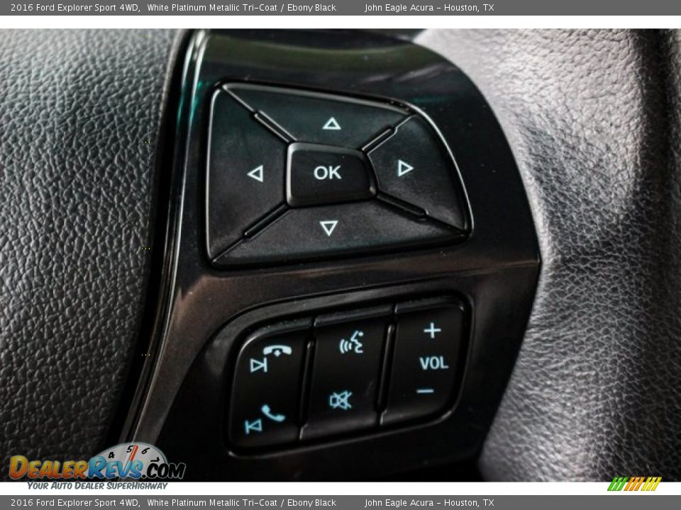 2016 Ford Explorer Sport 4WD White Platinum Metallic Tri-Coat / Ebony Black Photo #36
