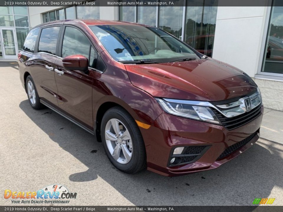 2019 Honda Odyssey EX Deep Scarlet Pearl / Beige Photo #2
