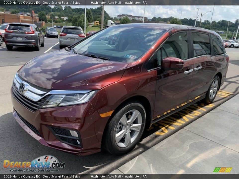 2019 Honda Odyssey EX Deep Scarlet Pearl / Beige Photo #4
