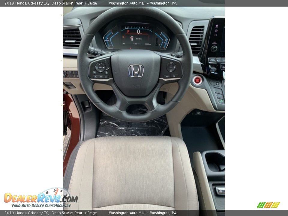 2019 Honda Odyssey EX Deep Scarlet Pearl / Beige Photo #13