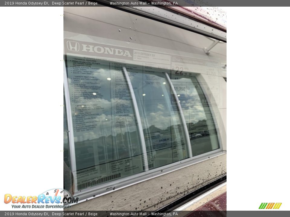 2019 Honda Odyssey EX Deep Scarlet Pearl / Beige Photo #15