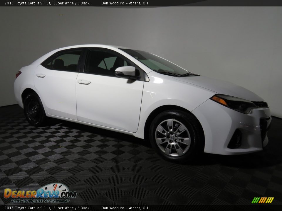 2015 Toyota Corolla S Plus Super White / S Black Photo #2