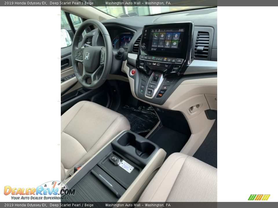 2019 Honda Odyssey EX Deep Scarlet Pearl / Beige Photo #28