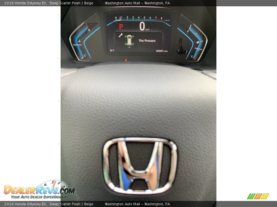 2019 Honda Odyssey EX Deep Scarlet Pearl / Beige Photo #31
