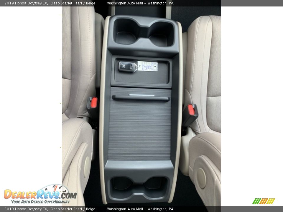 2019 Honda Odyssey EX Deep Scarlet Pearl / Beige Photo #35