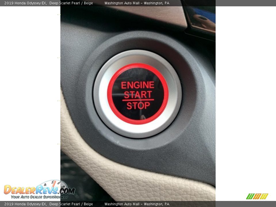 2019 Honda Odyssey EX Deep Scarlet Pearl / Beige Photo #36