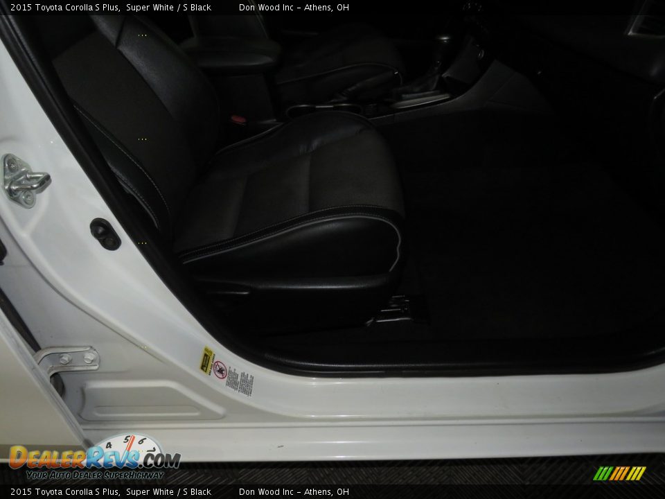 2015 Toyota Corolla S Plus Super White / S Black Photo #24