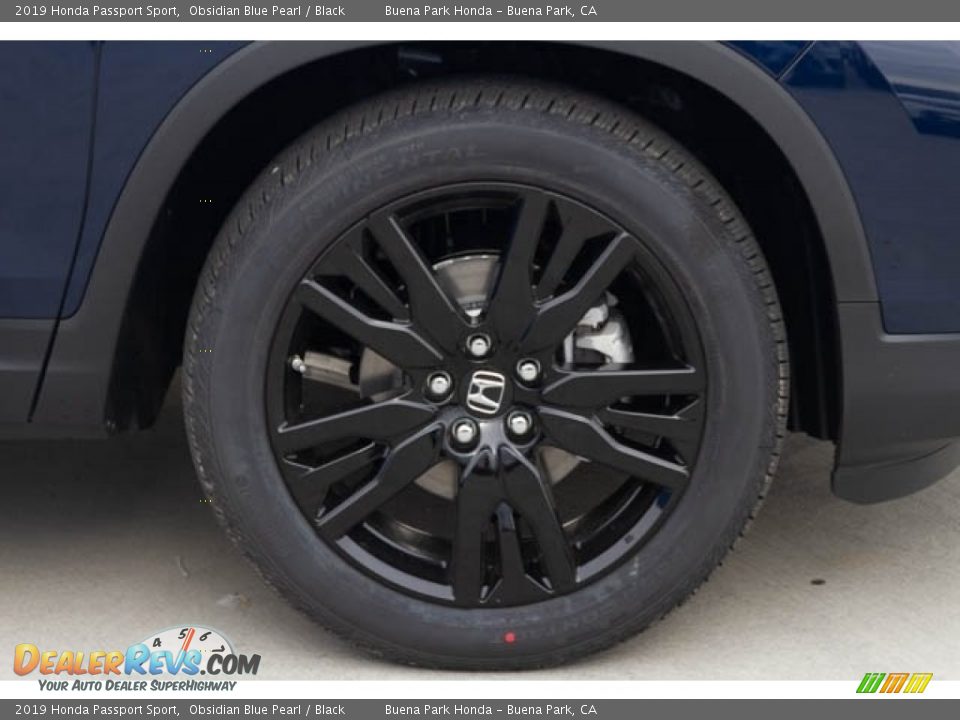 2019 Honda Passport Sport Obsidian Blue Pearl / Black Photo #13