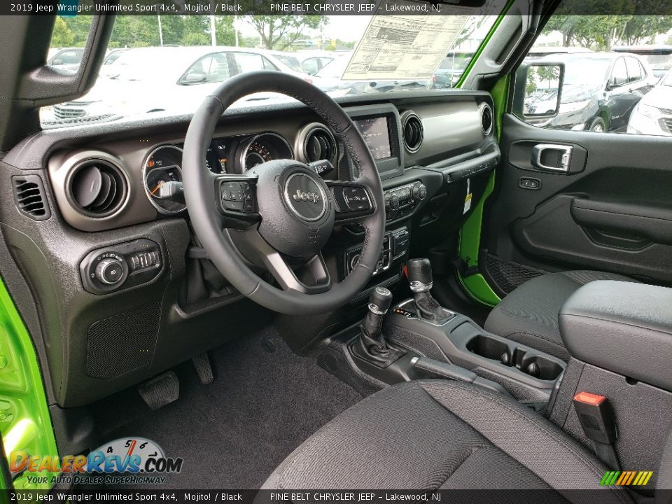 Black Interior - 2019 Jeep Wrangler Unlimited Sport 4x4 Photo #6